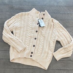 NWT Chaser Women's Cream Cable Knit Sweater size M